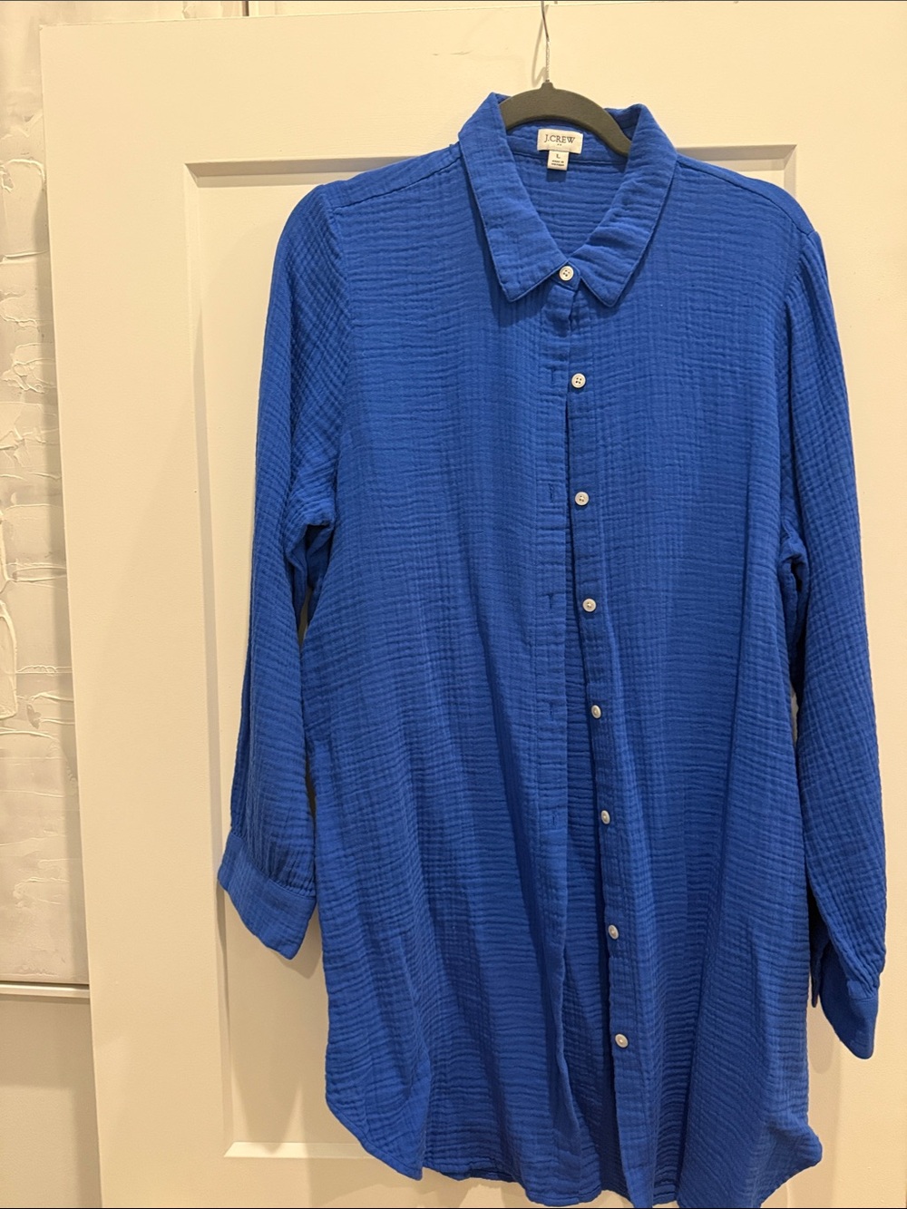 J. Crew Men's Vibrant Cobalt Button-Down Shirt